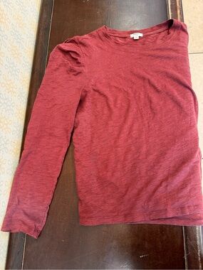 dylan Burgundy Long Sleeve Crew Tee